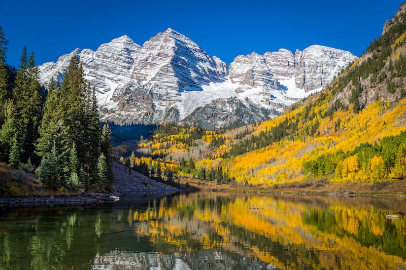 Maroon Bells near Aspen in October