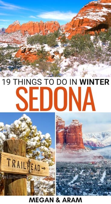 Looking for the best things to do in Sedona in winter? This guide details the best tours, museums, and other places to visit during winter in Sedona. | Sedona itinerary | Sedona winter travel | Sedona tours | Winter hiking in Sedona | Trails in Sedona during winter | Sedona things to do | Arizona in winter | Winter in Arizona | Winter camping in Arizona | Winter hiking in Arizona | Snow in Arizona | Arizona photography | Arizona tours in winter