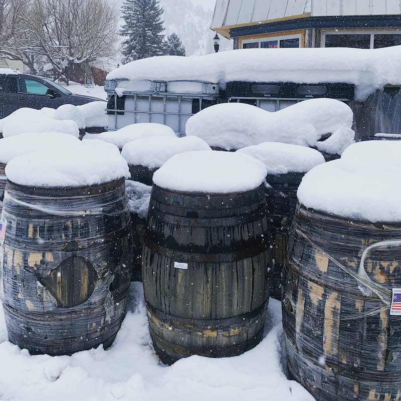 Whiskey barrels in Steamboat