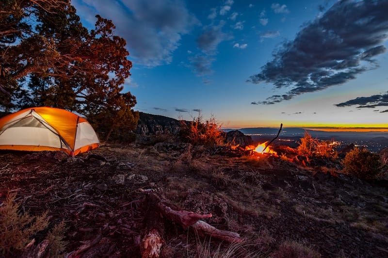 Winter camping in Sedona