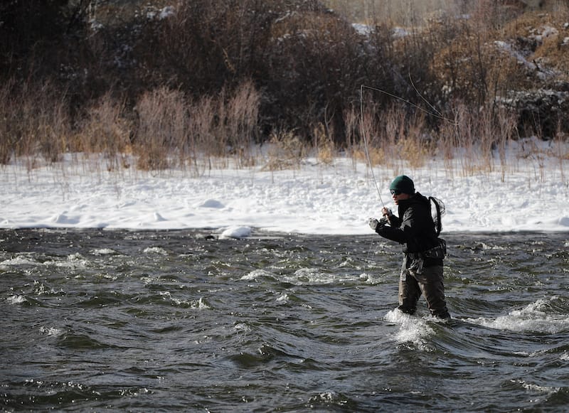 Winter fly fishing in CO