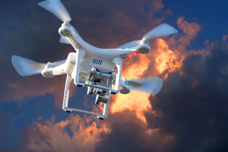 Bad weather to fly a drone
