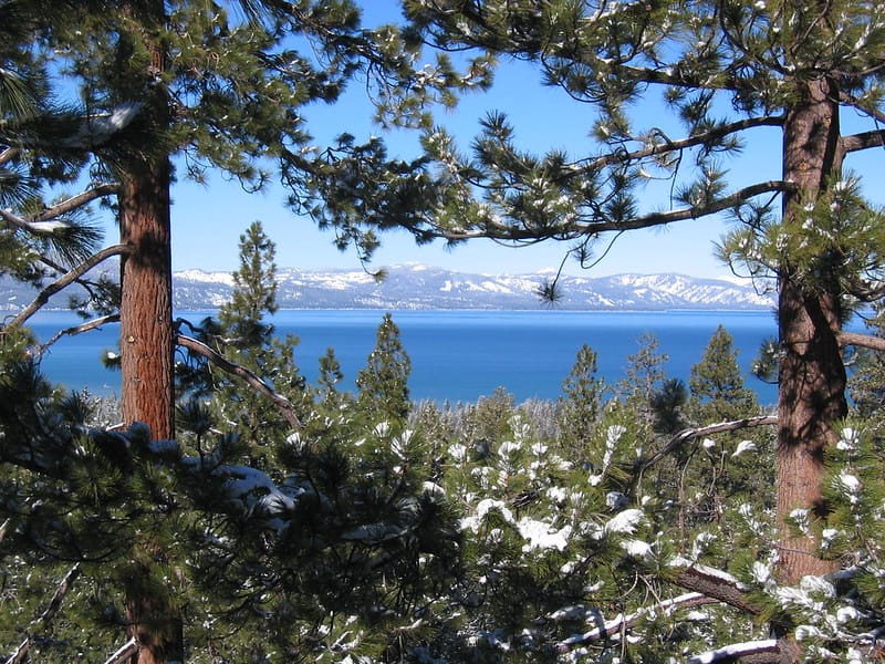 Lake Tahoe in winter via Mallory (CC BY-NC-ND 2.0 Flickr)