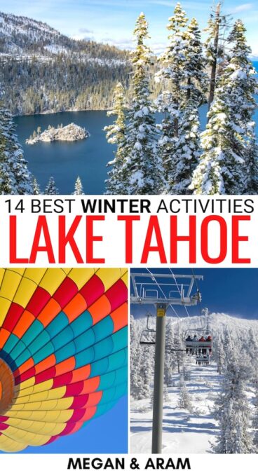 Looking for the best things to do in Lake Tahoe in winter? This guide tells all! From what to pack to what to do - there is more to Tahoe than just skiing! | Lake Tahoe winter | Lake Tahoe itinerary | Things to do in Lake Tahoe in winter | Snowshoeing in Lake Tahoe | Winter hiking Lake Tahoe | California in winter | Nevada in winter | Snowmobiling Lake Tahoe | Lake Tahoe skiing | Trails Lake Tahoe | Lake Tahoe craft beer | Lake Tahoe coffee | Lake Tahoe restaurants | Lake Tahoe photography