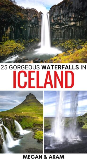 Are you looking for the best waterfalls in Iceland? This guide showcases several Iceland waterfalls and information about how to visit each! | Visit Iceland | Things to do in Iceland | South Iceland waterfalls | Best waterfalls Iceland | What to do in Iceland | Iceland itinerary | Waterfall hikes in Iceland | Waterfall trails Iceland | Places to visit in Iceland | Golden Circle Waterfalls | North Iceland waterfalls | Westfjords waterfalls | Iceland bucket list