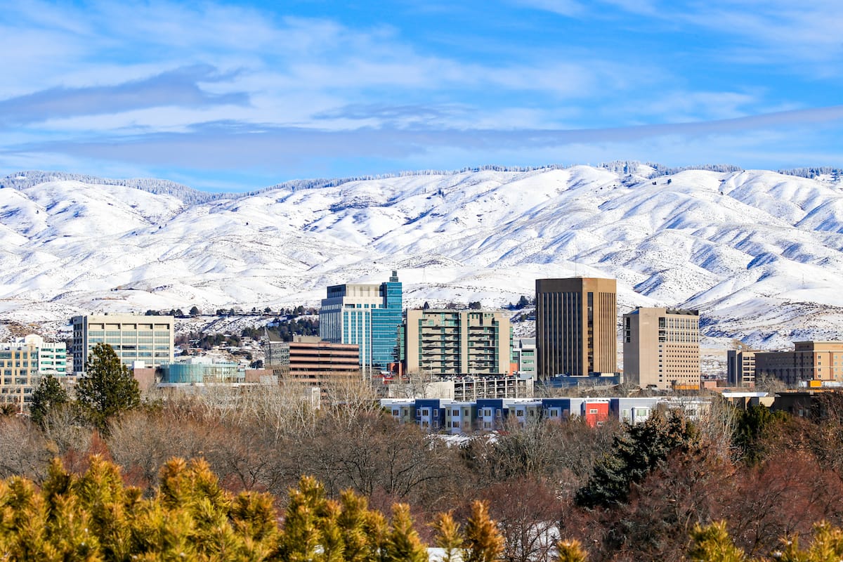Downtown Boise Idaho Winter Boise Idaho Winter City Skyline In Paper