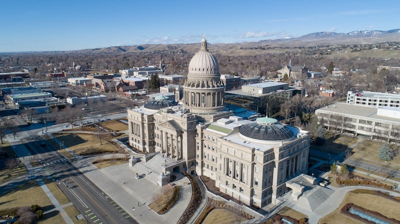 Winter in Boise at the State Capitol