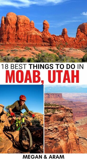 Looking for the best things to do in Moab, Utah for your upcoming trip? This guide details the best Moab attractions, day trips, and beyond! | Moab things to do | What to do in Moab | Moab landmarks | Attractions in Moab | Day trips from Moab | Moab excursions | Moab tours | Moab in winter | Moab vacation | Places to visit in Moab | Moab bucket list | Moab itinerary | Visit Moab Utah | Travel to Moab | Moab sightseeing | Moab rafting | Moab to Arches | Moab to Canyonlands | Moab museums
