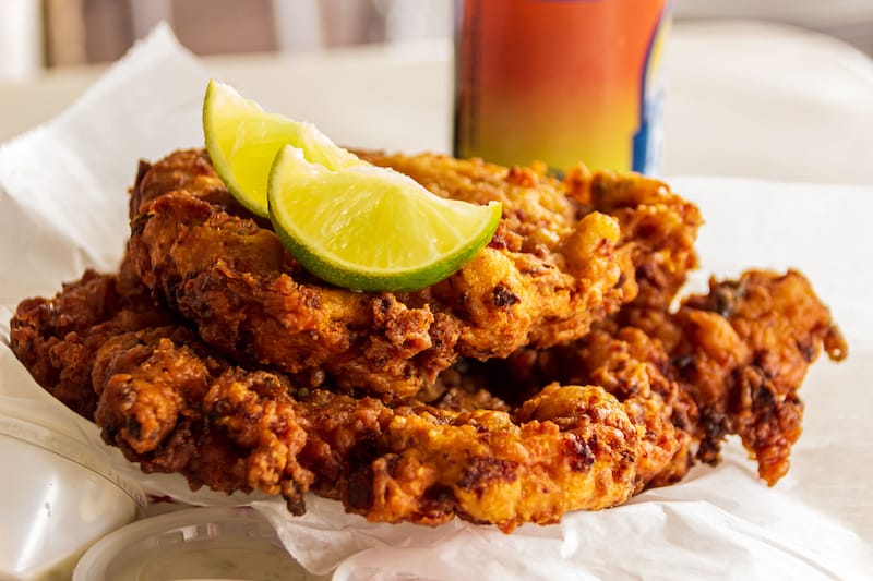 Delicious conch fritters