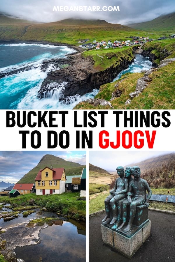 Are you looking to visit Gjógv in the Faroe Islands? This adorable village is on most itineraries and in my guide, I will tell you how to visit, what to see there, and some tips for your journey! I have been multiple times (in different seasons) so I share thoughts regarding that, too. | Villages in the Faroe Islands | Things to do in the Faroe Islands | Faroe Islands villages | Faroe Islands itinerary
