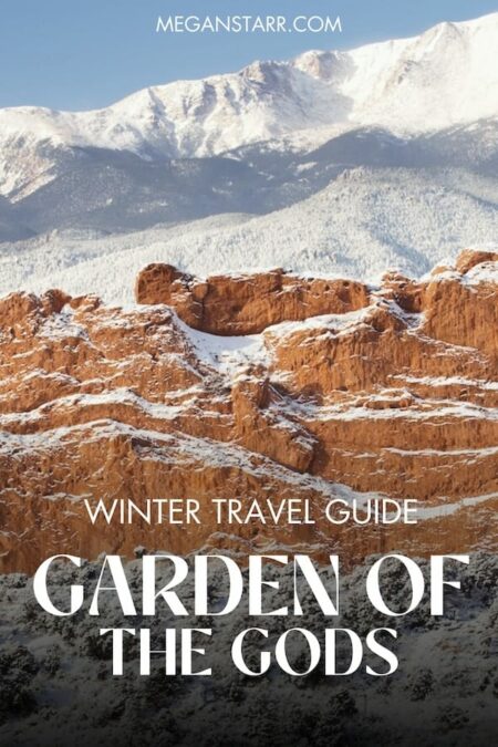 Are you looking for the best things to do in Garden of the Gods in winter? This guide has the best hikes, activities, and information about how to get there from Colorado Springs and Denver both. There are also some travel tips for winter in Garden of the Gods (like weather, snowfall, etc). Learn more in my full guide!