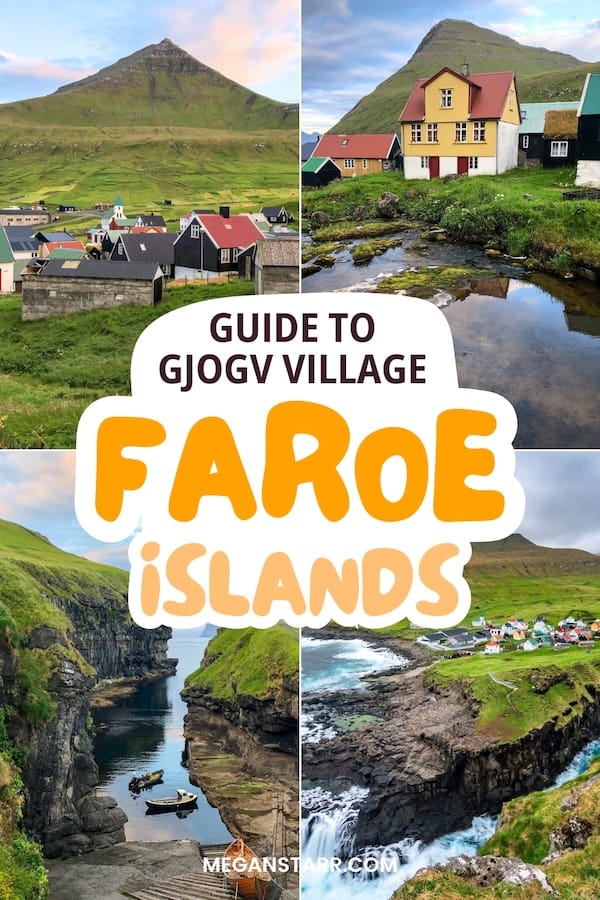 Are you looking to visit Gjógv in the Faroe Islands? This adorable village is on most itineraries and in my guide, I will tell you how to visit, what to see there, and some tips for your journey! I have been multiple times (in different seasons) so I share thoughts regarding that, too. | Villages in the Faroe Islands | Things to do in the Faroe Islands | Faroe Islands villages | Faroe Islands itinerary