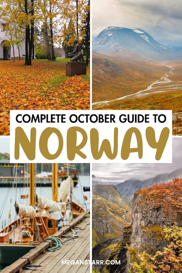 Are you looking for the best places to visit in Norway in October? I used to live there and I spent many autumns in Norway figuring out the top things to do (and best places to visit!). Check out my guide for more! | Norway in fall | Fall in Norway | October in Norway | Norway in autumn | Bergen in October | Oslo in October | Tromso in October