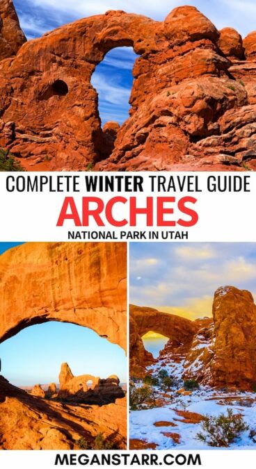 Planning a trip to Arches National Park in winter? This guide uncovers the best tips, things to do, tours, and lodging to make your trip to Arches epic! | Arches in winter | Winter in Arches National Park | Arches and Canyonlands | Moab day trips | Moab to Arches National Park | Delicate Arch | Utah winter | Visit Arches | Arches National Park photography | Arches National Park photos | Arches national park camping | Arches national park hikes | Hiking in Arches National Park