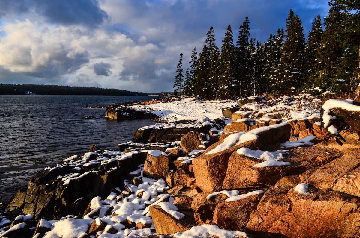 Acadia National Park in winter