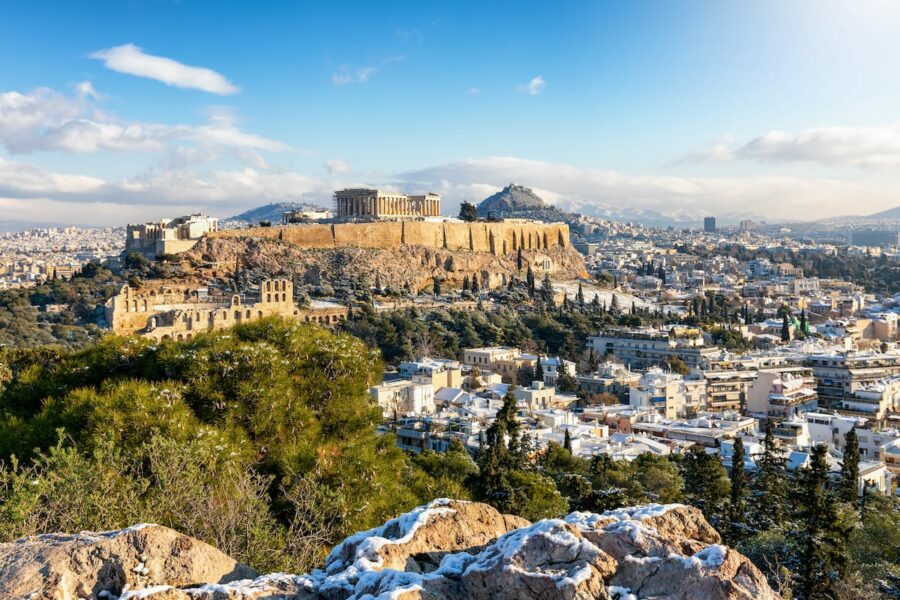 Athens in winter (with snow!)