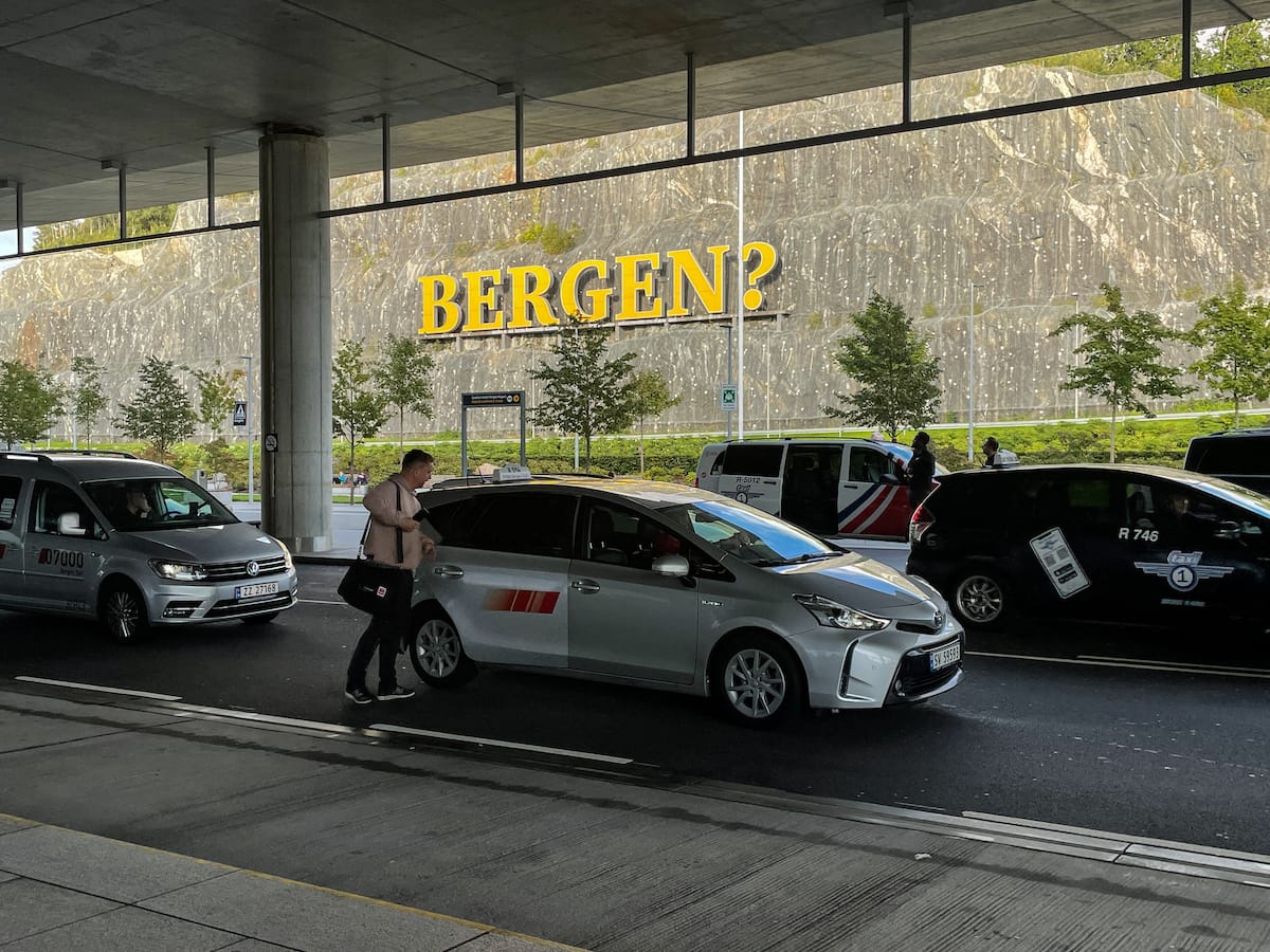 Arrival at Bergen Airport in Norway