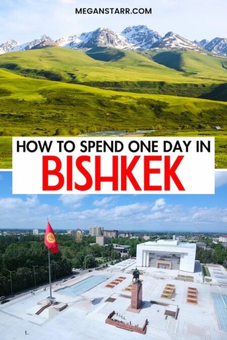 Are you looking for the best way to spend one day in Bishkek? This is the ultimate 1-day Bishkek itinerary, from what to do to where to eat (and even stay). I explain how to maximize your time in Bishkek without compromising any of the fun! Click to learn more. Visit Bishkek | Things to do in Bishkek | What to do in Bishkek | Itinerary Bishkek | Day in Bishkek | Day trip to Bishkek | Travel to Bishkek | Bishkek sightseeing | Bishkek restaurants | Bishkek hotels | Where to stay in Bishkek | Hotels in Bishkek | Bishkek travel guide | Bishkek 1-day itinerary | Bishkek one-day itinerary | Bishkek day trip