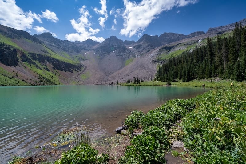 Blue Lakes Trail in summer