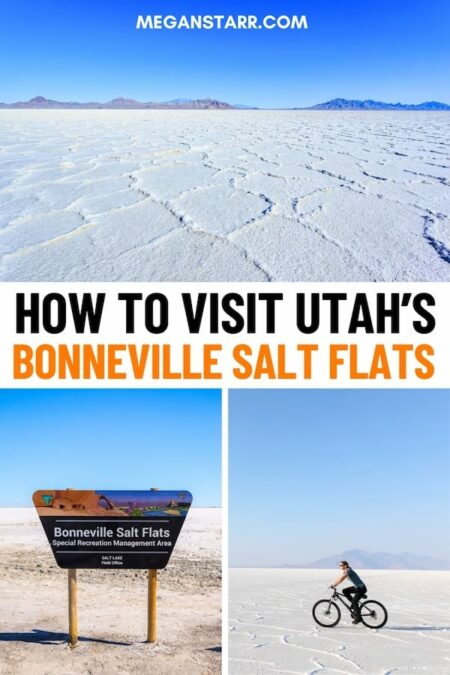 Are you planning to visit the Bonneville Salt Flats in Utah? This guide is a rundown to help plan your trip to Bonneville, including tips, lodging, and more! Bonneville Salt Flats in Utah | Day trips from Salt Lake City | Salt Lake City day trips | Places to visit in Utah | Bonneville Speedway | USA Salt Flats | Wendover Utah | SLC day trips | Bonneville photography | Things to do in Utah