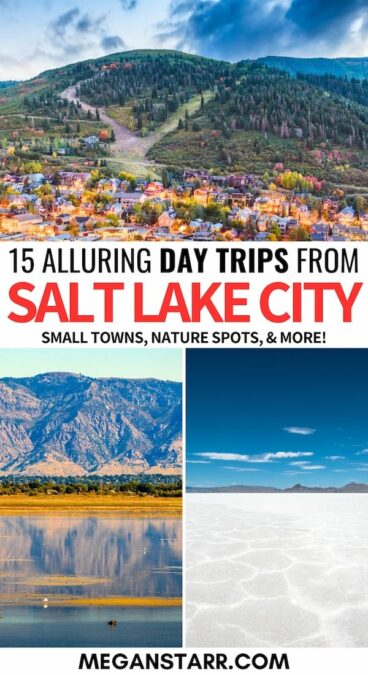 Are you looking for the best day trips from Salt Lake City to explore on your Utah trip? These Salt Lake City day trips deliver just that - from nature to cities! | Weekend trips Salt Lake City | Weekend getaways Salt Lake City | Places to visit near Salt Lake City | SLC day trips | Places to visit in Utah | Bear Lake Utah | Dinosaur National Monument | Lava Hot Springs | Kemmerer | Great Salt Lake | Antelope Island Utah | Ogden Utah | Park City | Ski resorts near Salt Lake City | Utah skiing