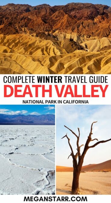 Winter is the ideal time to visit Death Valley National Park! 🌵 With cooler temperatures, you can explore famous spots like Badwater Basin, Zabriskie Point, and the Mesquite Sand Dunes without the scorching heat. Perfect for desert lovers! This is my guide to visiting Death Valley in winter!