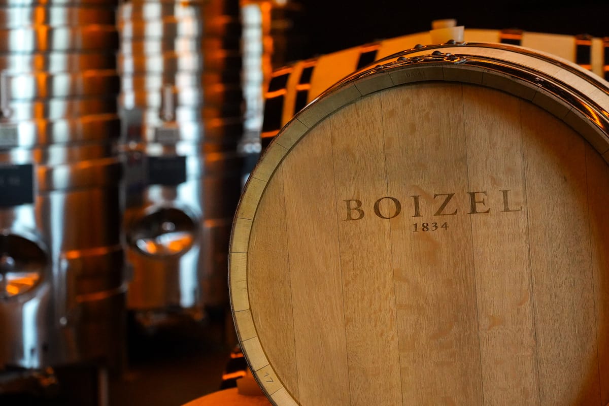 Tasting at Boizel after a cellar tour