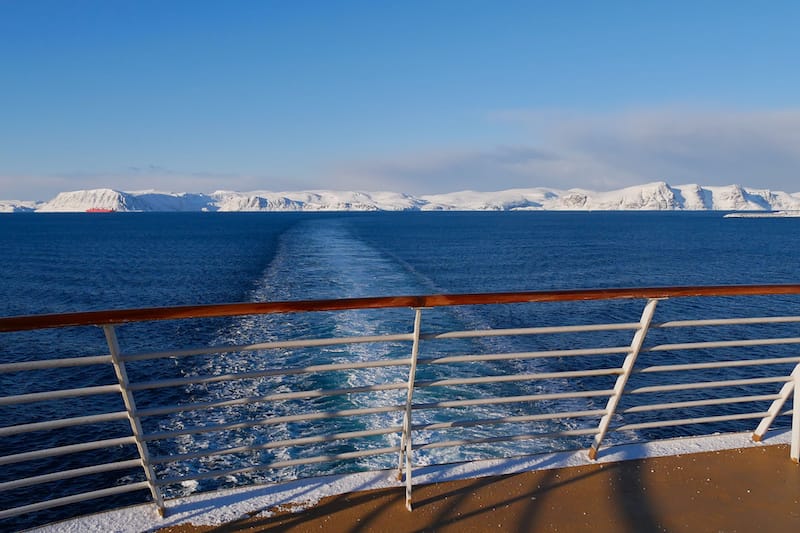 Hurtigruten close to Hammerfest