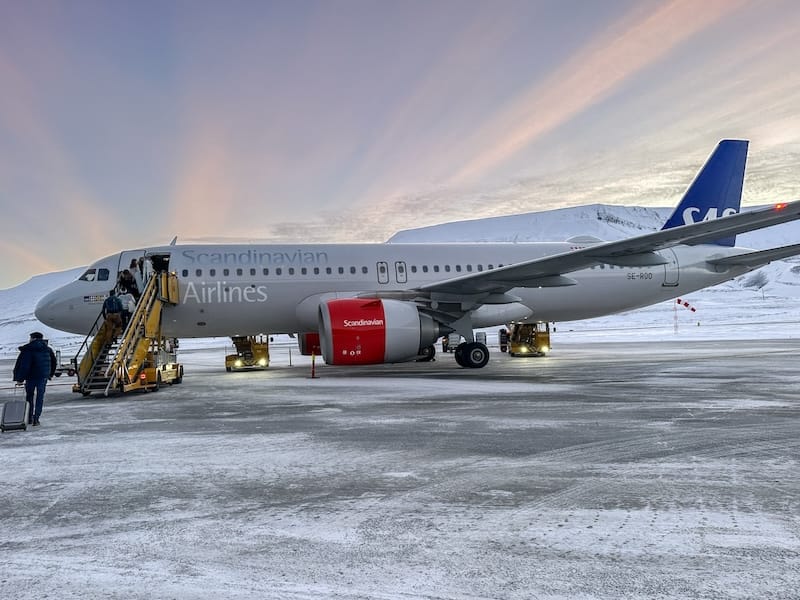 Flying back to Tromso from Longyearbyen