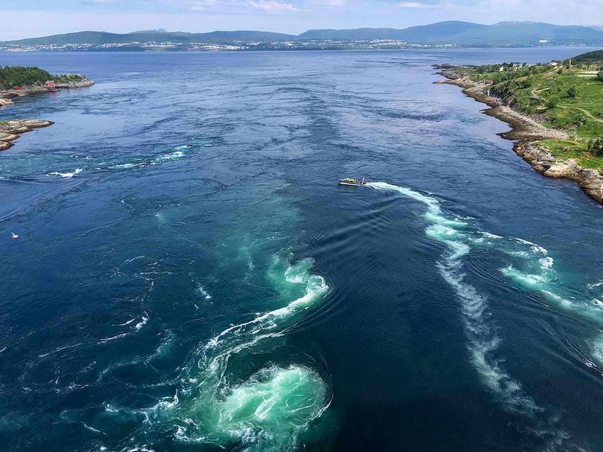A photo from Saltstraumen in Norway - the world's largest whirlpool