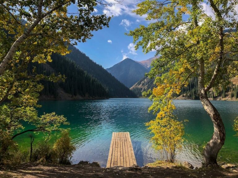 Kolsai-1 Lake in mid-September ; best day trips from Almaty