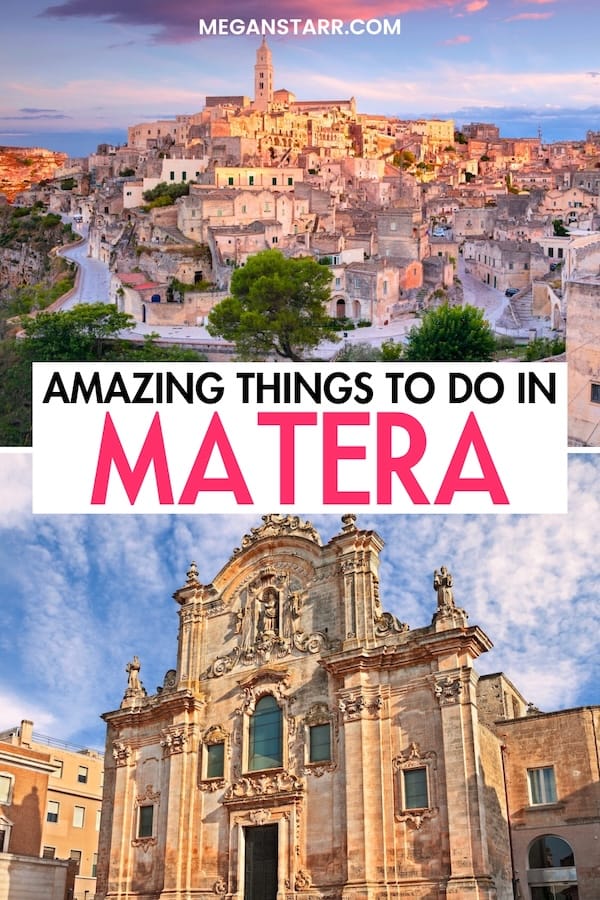 Are you looking for the best things to do in Matera, Italy? This guide details the top Matera attractions, including museums, places to eat, landmarks, and more! This is your Matera bucket list! | What to do in Matera | Matera landmarks | Matera restaurants | Matera things to do | Visit Matera | Matera day trips | Day trips from Matera | Matera sightseeing | Matera for first-timers | Matera itinerary