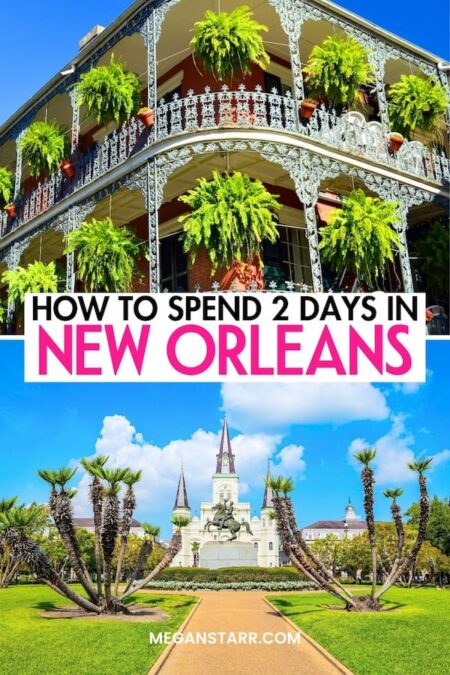 Are you looking for the best way to spend two days in New Orleans? This is the ultimate 2-day New Orleans itinerary, from what to do to where to eat (and even stay). I explain how to maximize your time in New Orleans without missing out on any of the fun! Click to learn more. | Weekend in New Orleans | Visit New Orleans | Things to do in New Orleans | What to do in New Orleans | Itinerary New Orleans | 2 days in New Orleans | Day trip to New Orleans | Travel to New Orleans | New Orleans sightseeing | New Orleans restaurants | New Orleans hotels | Where to stay in New Orleans | Hotels in New Orleans | New Orleans travel guide | New Orleans 2-day itinerary | New Orleans two-day itinerary | New Orleans day trip