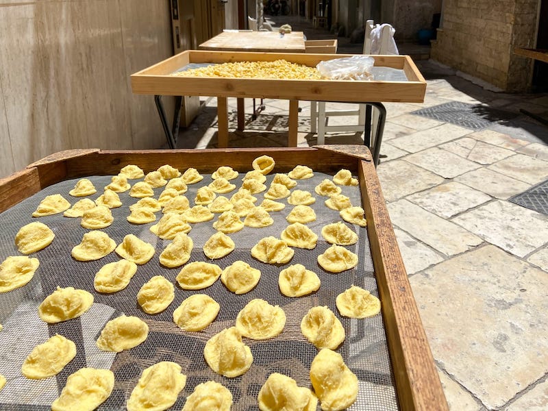 Pasta on Bari's back streets