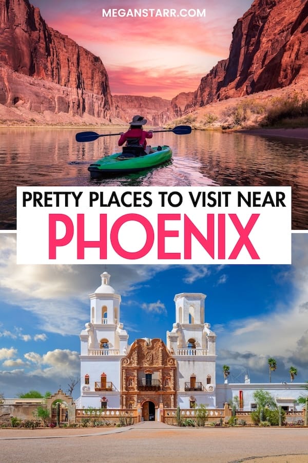Are you looking for the best day trips from Phoenix, Arizona? This guide includes some of my top picks – from jaw-dropping nature to cute villages… and more! Click to learn more! | Phoenix day trips | Places to visit near Phoenix | Places near Phoenix | Phoenix itinerary | Things to do in Phoenix | What to do in Phoenix | Villages Near Phoenix | Weekend Breaks from Phoenix | Day tours from Phoenix