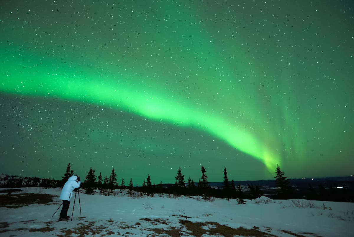 Photographing the northern lights