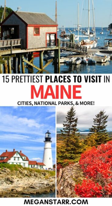 Planning a New England trip and looking for the best places to visit in Maine? This guide has the top Maine destinations and reasons to visit each of them! | Place to visit Maine | Things to do in Maine | Where to go in Maine | Places in Maine | New England travel | Visit Maine | Maine travel | Maine trip | Maine photography | Maine parks | Maine Nature | What to do in Maine | Acadia | Bar Harbor | Bay of Fundy | Maine sea