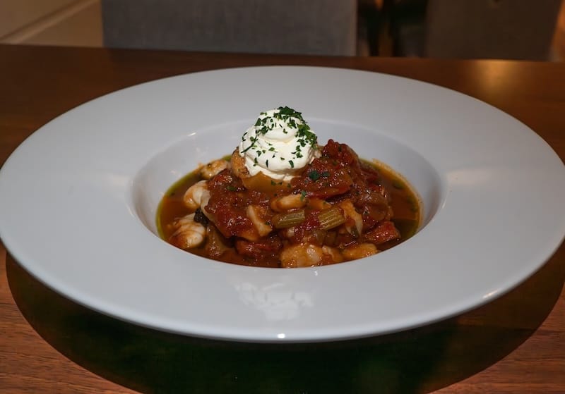 Seafood stew at Fiskekrogen in Henningsvaer