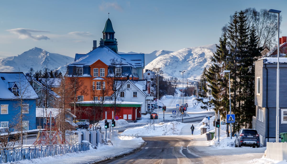 Streets of Tromso in winter