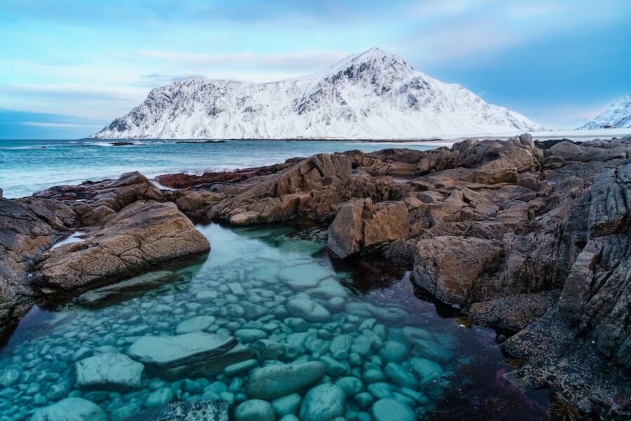 The Lofoten Islands in winter