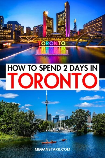 Are you looking for the best way to spend two days in Toronto? This is the ultimate 2-day Toronto itinerary, from what to do to where to eat (and even stay). I explain how to maximize your time in Toronto without missing out on any of the fun! Click to learn more. Weekend in Toronto | Visit Toronto | Things to do in Toronto | What to do in Toronto | Itinerary Toronto | 2 days in Toronto | Day trip to Toronto | Travel to Toronto | Toronto sightseeing | Toronto restaurants | Toronto hotels | Where to stay in Toronto | Hotels in Toronto | Toronto travel guide | Toronto 2-day itinerary | Toronto two-day itinerary | Toronto day trip