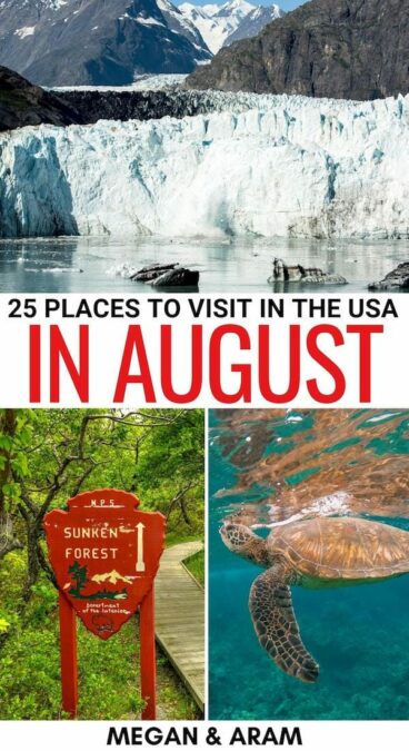 Are you looking for the best places to visit in August in the USA? This guide details the top USA in August destinations, including some off-the-path places! | USA August | August USA | Where to Go in August USA | Summer in USA | USA in Summer | Memphis in August | San Francisco in August | Alaska in August | California in August | New York in August | Colorado in August | Hawaii in August | Oregon in August | America in August | August in America | Tahoe in August