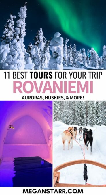 Are you on a hunt for the best Rovaniemi tours to make your trip epic? This guide details top-rated Lapland tours from northern lights excursions to dog sledding. | Rovaniemi tours | Tours in Lapland | Lapland excursions | Lapland activities | Rovaniemi excursions | Things to do in Lapland | Things to do in Rovaniemi | Tours in Rovaniemi | Tours in Lapland | Finland winter | Rovaniemi winter | Lapland winter | Northern lights Finland | Dog sledding Finland
