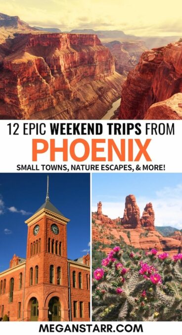If you're looking for the best weekend trips from Phoenix, these getaways have you covered! From national parks to cities and beyond - click for more! | Arizona weekend getaways | Phoenix road trips | Weekend getaways from Phoenix | Arizona weekend getaways | AZ weekend trips | Places to visit near Phoenix | Things to do in Phoenix | Phoenix to Grand Canyon | Phoenix to Tucson | Phoenix to Monument Valley | Phoenix day trips | Phoenix to Sedona