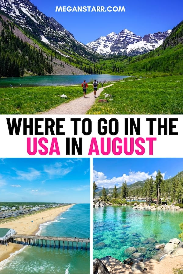 Are you looking for the best places to visit in August in the USA? This guide details the top USA in August destinations, including some off-the-path places! | USA August | August USA | Where to Go in August USA | Summer in USA | USA in Summer | Memphis in August | San Francisco in August | Alaska in August | California in August | New York in August | Colorado in August | Hawaii in August | Oregon in August | America in August | August in America | Tahoe in August