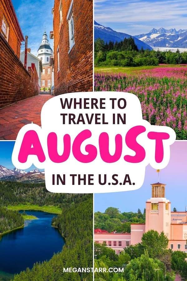 Are you looking for the best places to visit in August in the USA? This guide details the top USA in August destinations, including some off-the-path places! | USA August | August USA | Where to Go in August USA | Summer in USA | USA in Summer | Memphis in August | San Francisco in August | Alaska in August | California in August | New York in August | Colorado in August | Hawaii in August | Oregon in August | America in August | August in America | Tahoe in August