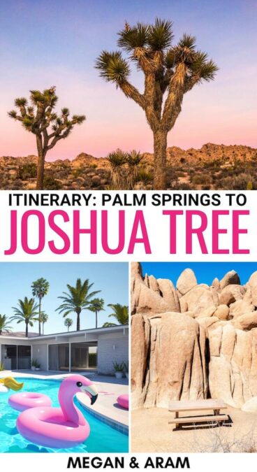Are you looking to head from Palm Springs to Joshua Tree on a road trip? This guide serves as an itinerary - highlighting all the best stops along the way! | Things to do in California | Joshua Tree day trip | Joshua Tree to Palm Springs | Things to do in Palm Springs | Palm Springs day trips | What to do in Palm Springs | Visit Palm Springs | How to get to Joshua Tree National Park | One day in Joshua Tree from Palm Springs