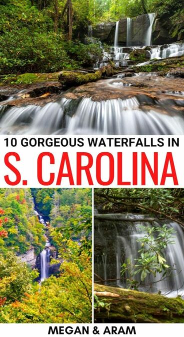 Are you looking for the best waterfalls in South Carolina? This guide covers the prettiest South Carolina waterfall hikes (+ tips for how to reach each)! | SC waterfalls | Waterfalls in SC | Waterfalls in the Carolinas | South Carolina things to do | Things to do in South Carolina | South Carolina state parks | What to do in South Carolina | Visit South Carolina | South Carolina itinerary | South Carolina attractions | South Carolina landmarks