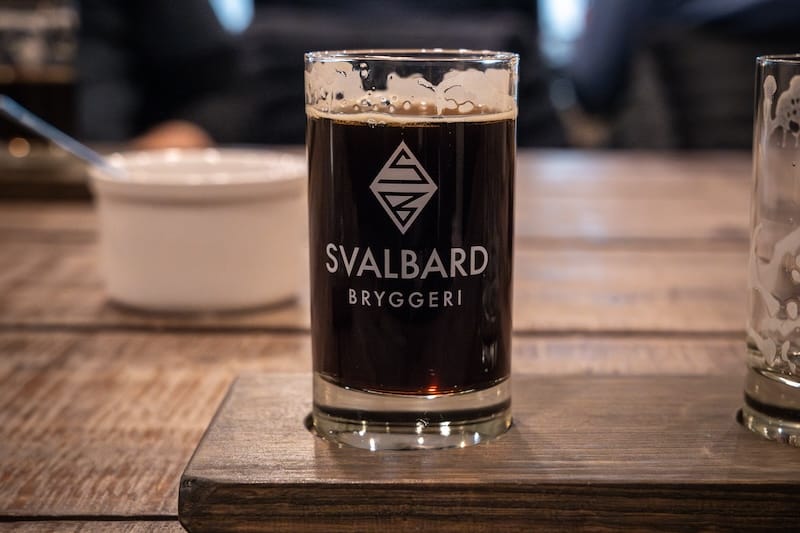 Doing a beer tasting at Svalbard Bryggeri