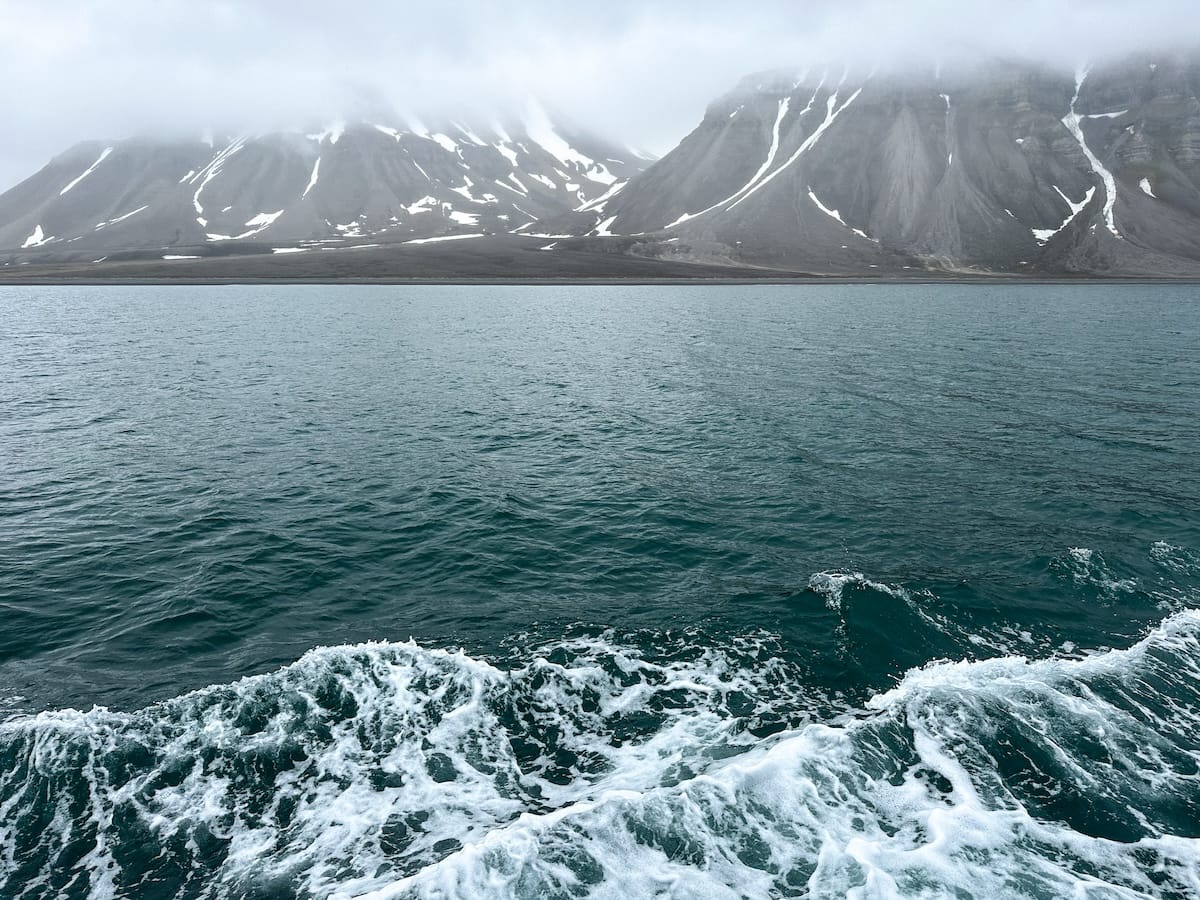 Boat trip when visiting Svalbard in summer